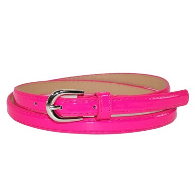 Ctm Women's Skinny Dress Belt, Small, Dark Pink : Target