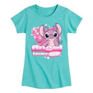 Girls' - Lilo and Stitch - Y2K Angel Fitted Short Sleeve Graphic T-Shirt - 1 of 3