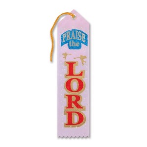 Beistle Praise The Lord Ribbon, 2" x 8", (6/Pkg) Multicolored - 1 of 1
