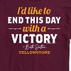 Men's - Yellowstone - I'd Like To End This Day With A Victory Short Sleeve Graphic T-Shirt - 2 of 4
