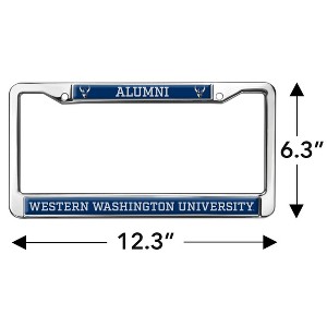 Western Washington University Alumni Full Size Standard License Plate Metal Frame - 1 of 3