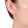 Guili Sterling Silver Earrings with Clear CZ in Silver, Gold, or Rose Plated Dangling Design – Elegant, Stylish, and Perfect for Any Look - 2 of 4