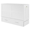 YOOCOZZ Queen Size Murphy Bed with Large Storage Drawer and 2 Bedside Shelves - White - 4 of 4