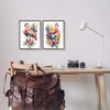 Stupell Industries Modern Tropical Flamingos Black Framed Giclee Art (Set of 2) - 2 of 4