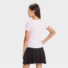Girls' Short Sleeve Lace Trim V-Neck Shirt - art class™ - 2 of 3