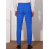 Lars Amadeus Men's Flat Front Skinny Checked Pattern Dress Pants - image 3 of 4