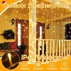 Ollny 300 LED 9.8ft*9.8ft Warm White Curtain Lights (Clear Cable, USB, 8 Modes, IP44 Waterproof)   9.8ft*9.8ft - 4 of 4