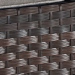 gray cushion/brown wicker