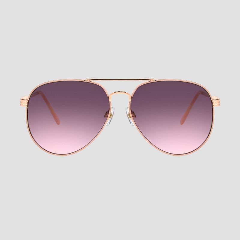 Women&#39;s Aviator Sunglasses - A New Day&#8482; Rose Gold, 1 of 3