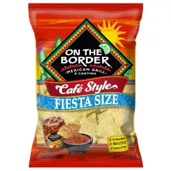On The Border Café Style Tortilla Chips - 15oz