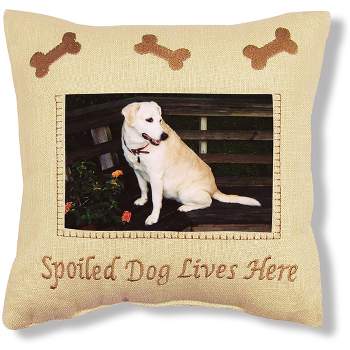 C&F Home 10" x 10" Spoiled Dog Embroidered Picture Petite  Size Accent Throw  Pillow