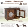 Costway Furniture Style Dog Crate for Small Medium Dogs Translucent Window Lockable Door - 3 of 4