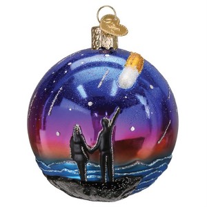Old World Christmas Hanging Mouth-Blown Glass Ornament for Trees, Stargazed Round Ball - 1 of 3