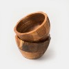 Mela Artisans Gravon Acacia Wood Scalloped Bowl Set of 2 - 3 of 4