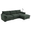 CAVINAS 96.5" L-Shaped Sectional Sofa,4-Seater Cloud Couch Sectional with Storage Ottoman,2 USB Ports and Adjustable Phone Holder - 2 of 4