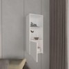 SEVOBAL Bathroom Storage Cabinets 43 Inch Tall Wall Cabinets with One Door and Two Open Shelves for Organization, White, 44"*16"*3" - 4 of 4
