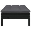 vidaXL 2-Seater Patio Sofa - Outdoor Relaxation Furniture with Cushions, Flexible Modular Design, Made from Solid Pinewood, Black - 4 of 4