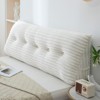 Bekrvio 39”/59”/79” Large Bolster Triangular Headboard Wedge w/2 Neck Roll Pillows Reading Pillows - 4 of 4