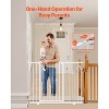 VEVOR Baby Gate, 26-48 Inches Adjustable Width, 36 Inches High Dog Gate, for Child Pet Security, Pressure Mount Kit, Wall Cups, One-Hand Open, White - 4 of 4