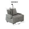 Resenkos 3-in-1 Convertible Sleeper Chair, Velvet Futon with Phone Holder, USB Ports, and Adjustable Recliner, - 4 of 4