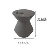 Lyngins Modern Terrazzo-Style Outdoor Side Table, Multi-Use Patio End Table & Garden Stool, Hourglass-inspired Geometric Design Garden Conner Table - 4 of 4