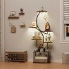 Fortune Candy 61" Tall Corner Shelf with LED Lights, Modern Display Shelf for Books, Plants, and Pet, MDF+Metal - 4 of 4