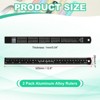 Unique Bargains Aluminum Alloy Rulers with Centimeters Millimeters Inches and Conversion Table 2 Pcs - 2 of 4