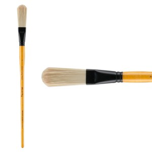 Mimik Hog Professional Synthetic Hog Bristle Paint Brush- Versatile Alternative to Natural Hog Hair Paint Brushes for Oil Painting, Acrylics, Inks, - 1 of 4