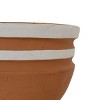 White Striped Terracotta Planter by Foreside Home & Garden - 4 of 4