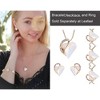 Leafael 18K Rose Gold Plated Love Heart Stud Earrings with Healing Stone Crystal Jewelry Gifts for Women - 4 of 4