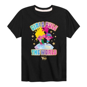 Boys' - Trolls - Girls Rule The World Poppy and Viva Short Sleeve Graphic T-Shirt - 1 of 4