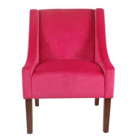 Modern Velvet Swoop Arm Accent Chair Pink Homepop Target