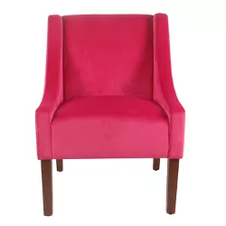 Modern Velvet Swoop Arm Accent Chair - Homepop