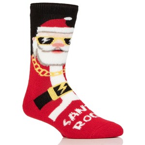 Heat Holder® Men's Clark LITE™ Festive Socks | Thermal Yarn | Medium-Thick Socks Casual Shoes + Boots | Warm + Soft, Hiking, Cabin, Cozy at Home Socks | 5X Warmer Than Cotton - 1 of 4