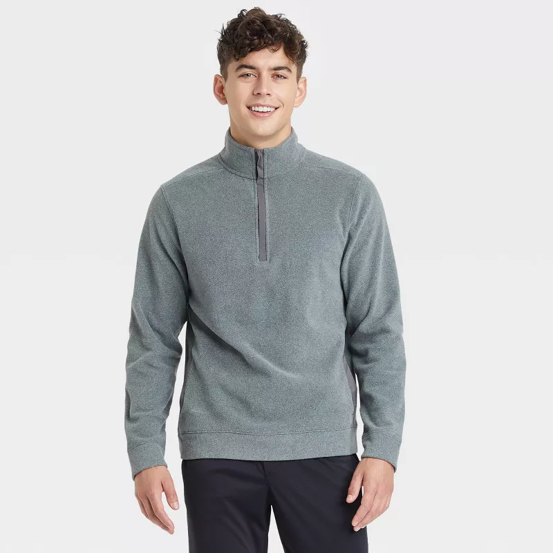 Men's Cotton Fleece Hooded Sweatshirt - All In Motion™ Arch Green