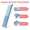 Unique Bargains Stainless Steel Rounded Ends Gentle Care Pet Comb 3 Pcs - 4 of 4