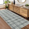 Nasitip Washable Rug-Modern Plaid Area Rug Non Slip Soft Rugs-Low Pile Foldable Floor Cover Accent Carpet - 3 of 4