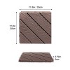 DOMETOUR 35pcs Outdoor Deck Tiles, 12x12in Light Coffee, DIY, Weather-Resistant, Ideal for Patios, Balconies, Rooftops, Decks - 3 of 4