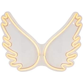 Northlight 17.5" White LED Neon Style Angel Wings Wall Sign
