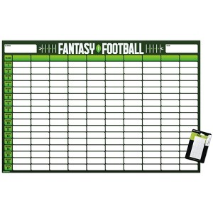 Trends International Fantasy Football 10 Team Draft Board Unframed Wall Poster Prints - 1 of 4