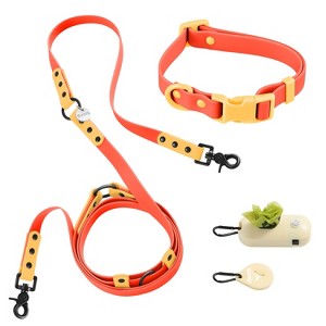 THE LICKER STORE Luna 8FT Adjustable 6-in-1 Waterproof Hands-Free Leash and Collar with LED Flashlight, Bag Dispenser, and Poop Bag Holder - 1 of 4