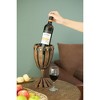 Vintiquewise Wooden Wine Goblet Shaped Vintage Decorative Single Bottle Wine Holder - 4 of 4