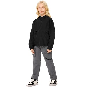 Kids Lightweight Packable Rain Jacket Waterproof Hooded Raincoats Windproof for Boys and Girls - 1 of 4