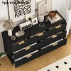 Homhougo Fluted Dresser for Bedroom, 7 Drawer Dresser with Wide Drawers, Wooden Chest of Drawers, Modern Storage Dressers for Living Room - 3 of 4