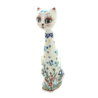 Blue Rose Polish Pottery 45 Vena Small Cat