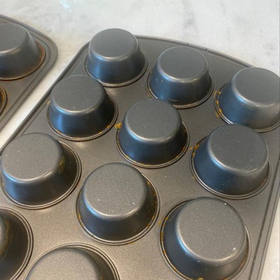 GoodCook Teglia Per Muffin E Cupcake 12 Celle | Antiaderente, Distribuzione Uniforme Del Calore, Lavabile In Lavastoviglie, Acciaio Resistente