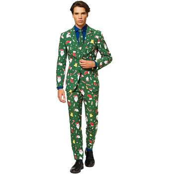 OppoSuits Men's Christmas Suit - Santaboss - Green