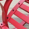 Outdoor Steel Loveseat Bench - Red - Captiva Designs - 4 of 4