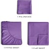 Luxury Soft 4 Piece Solid Bed Sheet Set - Deep Pocket Fits 8"-16" Mattresses - CGK Linens - 2 of 4