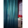 Home Mart Goods Dark Blue 3D Geometric Vinyl Shower Curtain Liner Waterproof - 2 of 4